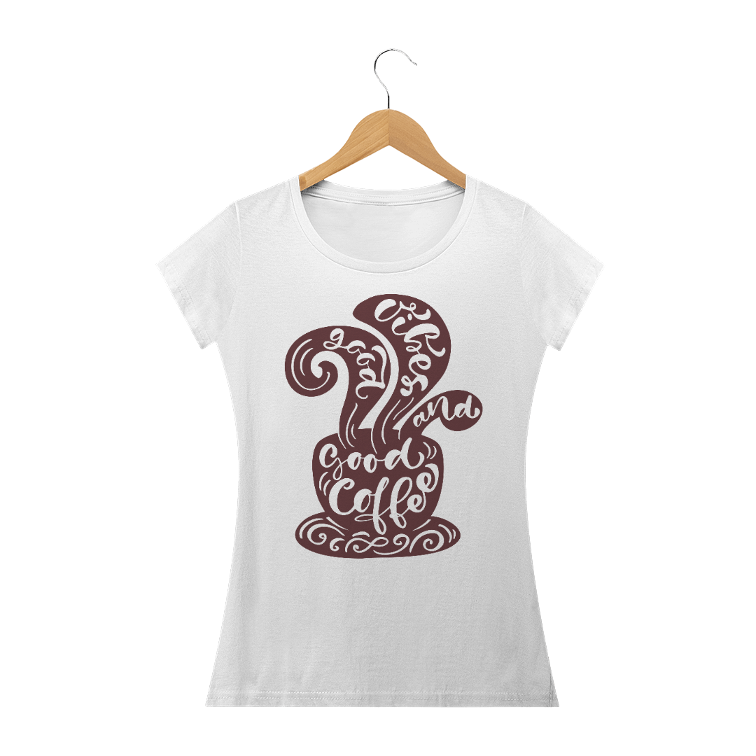Nome do produto: Camiseta feminina amo café 