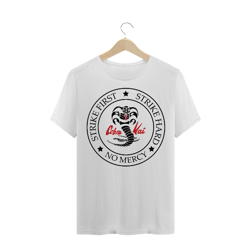 Nome do produto: Cobra kai_No_Mercy_branca / T-shirts Prime