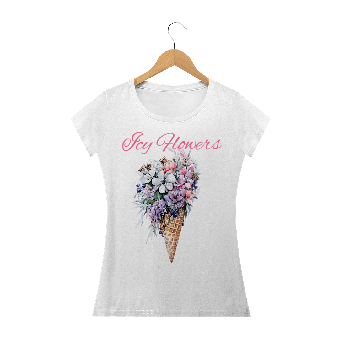 Nome do produto: Camiseta Sorvete de Flores e Doces