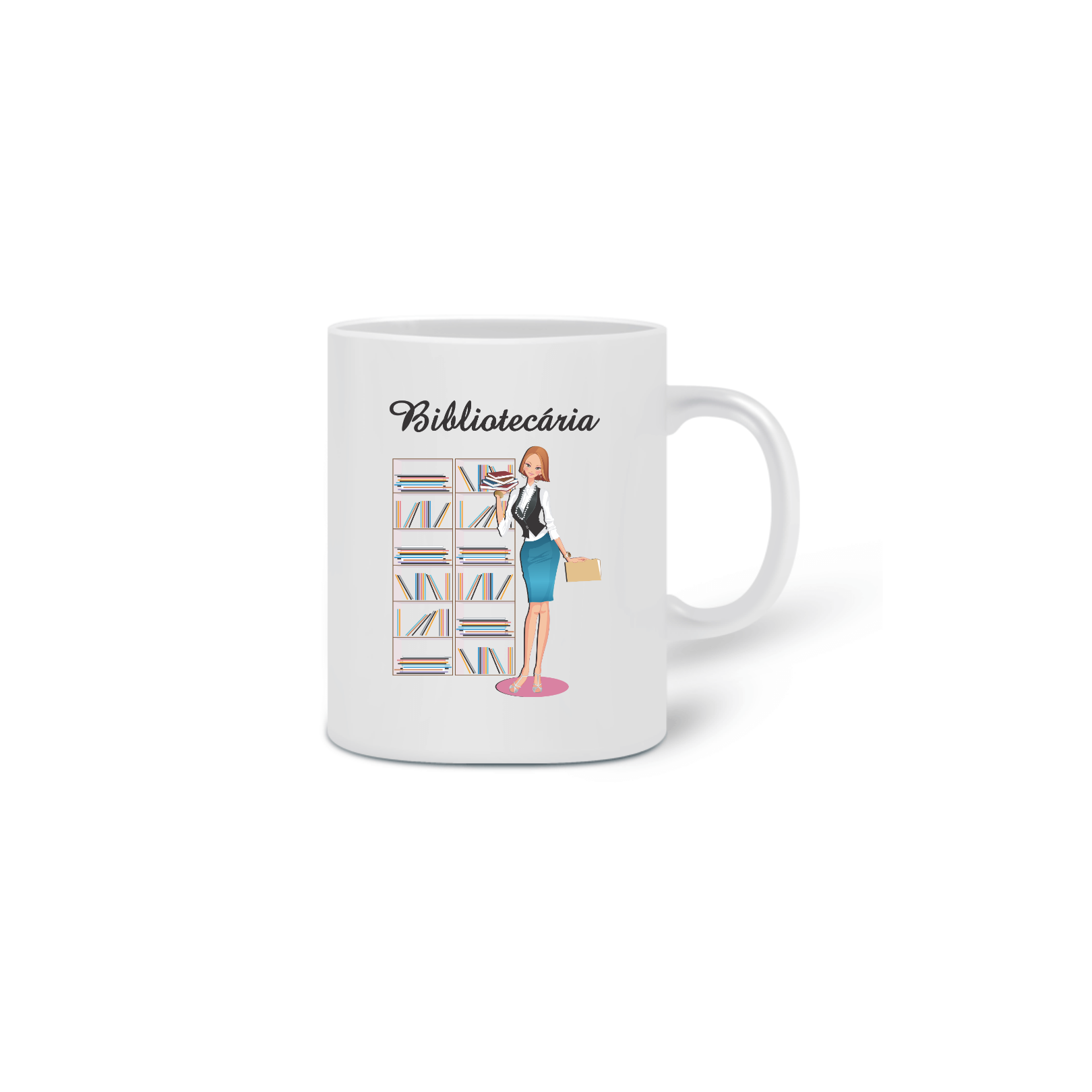 Nome do produto: Caneca Bibliotecária 