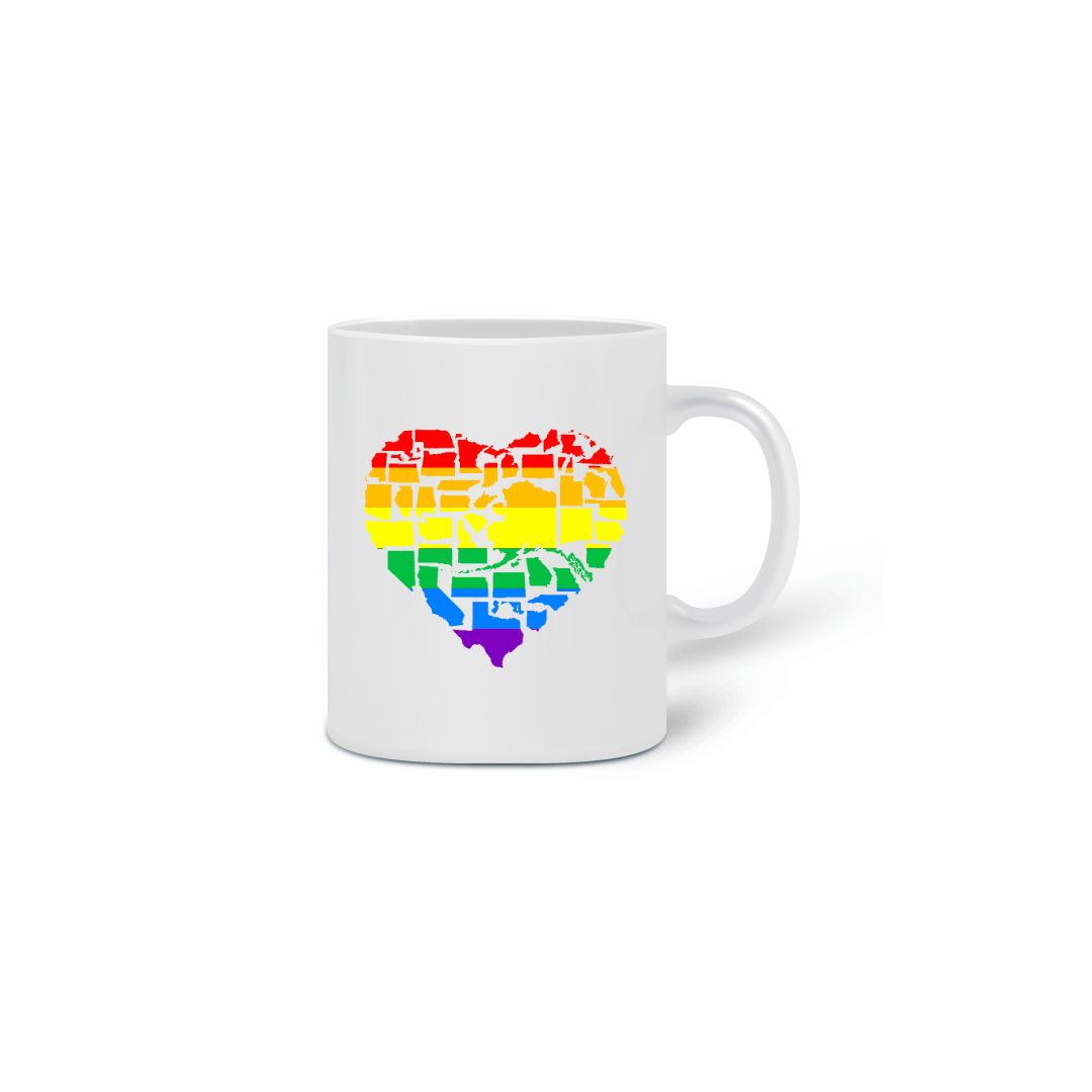 Nome do produto: CANECA - ARCO IRÍS - CORAÇÃO