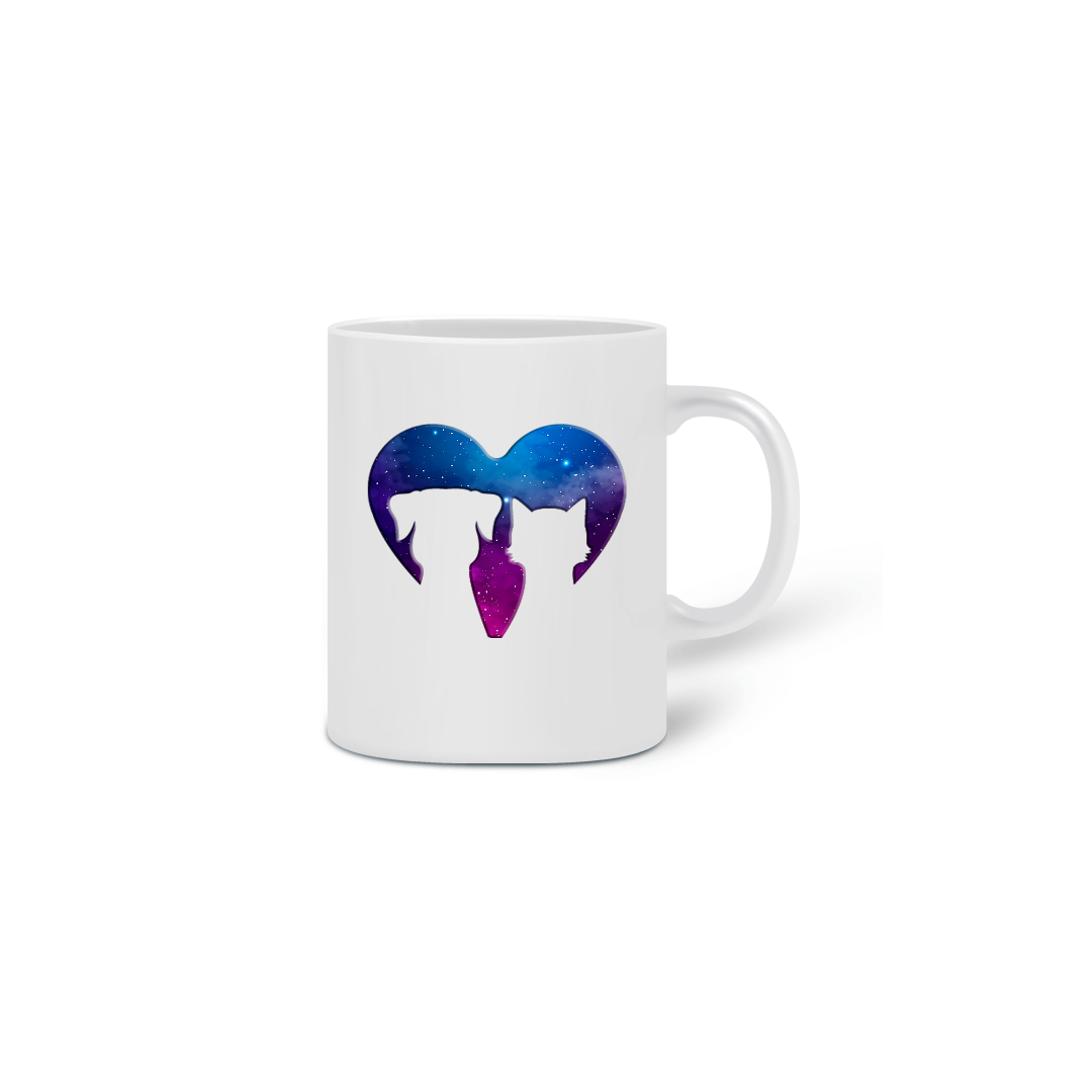Nome do produto  Caneca Amor de Rua Logo Coração Estrelas