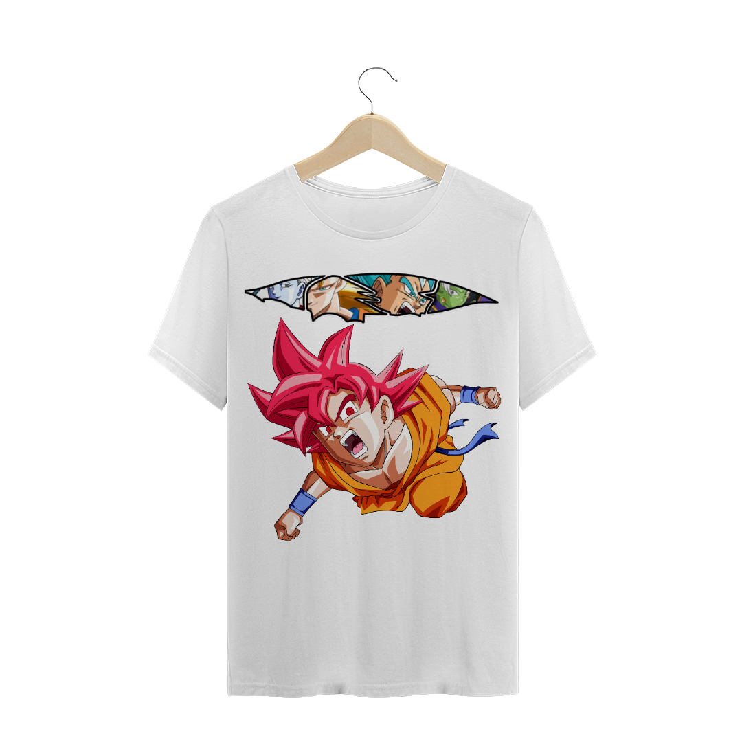 Nome do produto: Camiseta Goku Deus Super Saiyajin Dragon Ball Super