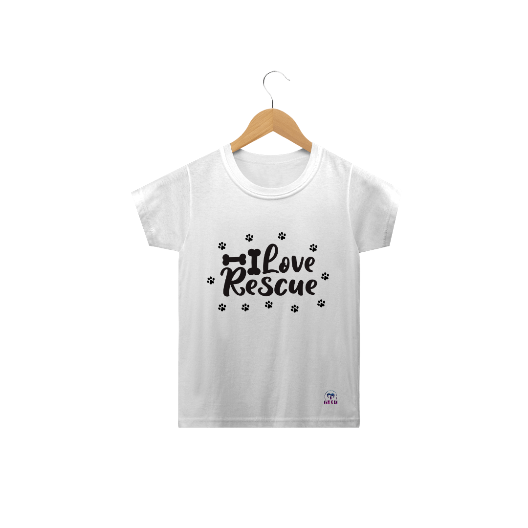Nome do produto  Camiseta Infantil Amor de Rua I Love Rescue