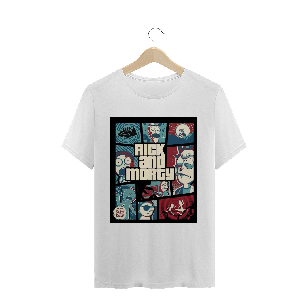 Nome do produto: Camiseta Masculina Rick and Morty