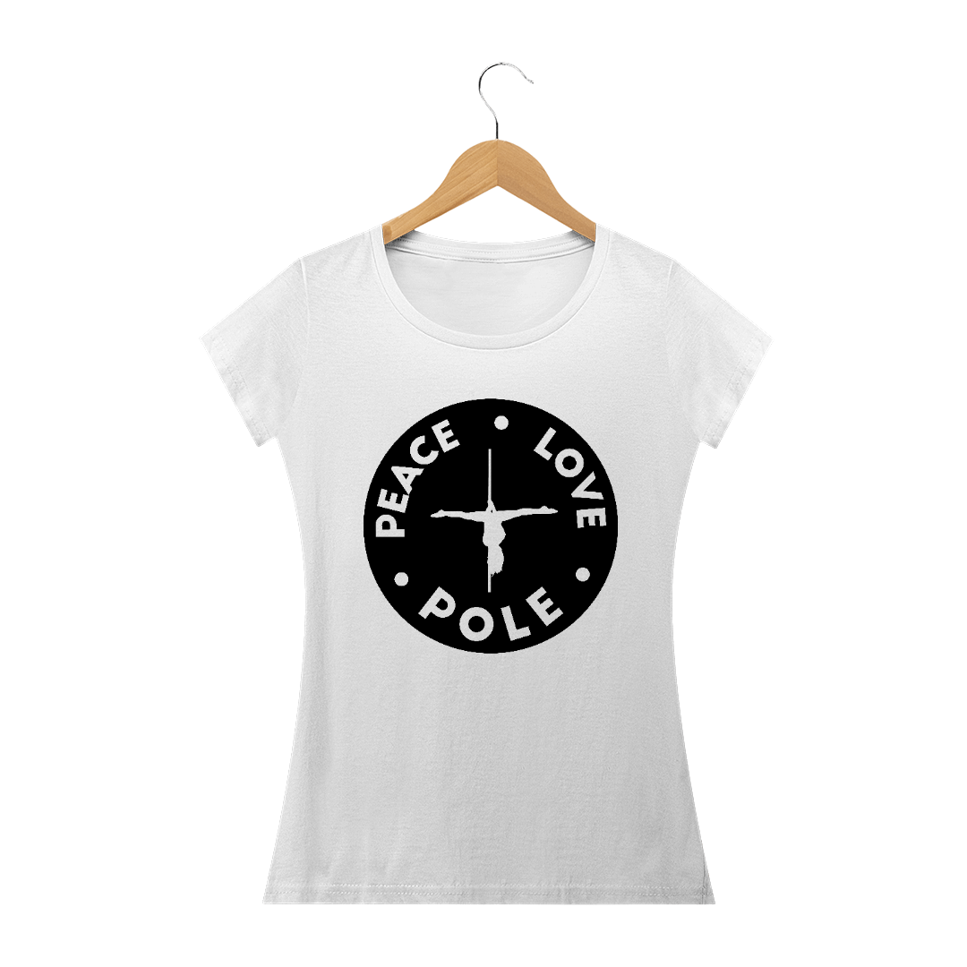Nome do produto: Camiseta Peace.Love.Pole Baby Long Quality