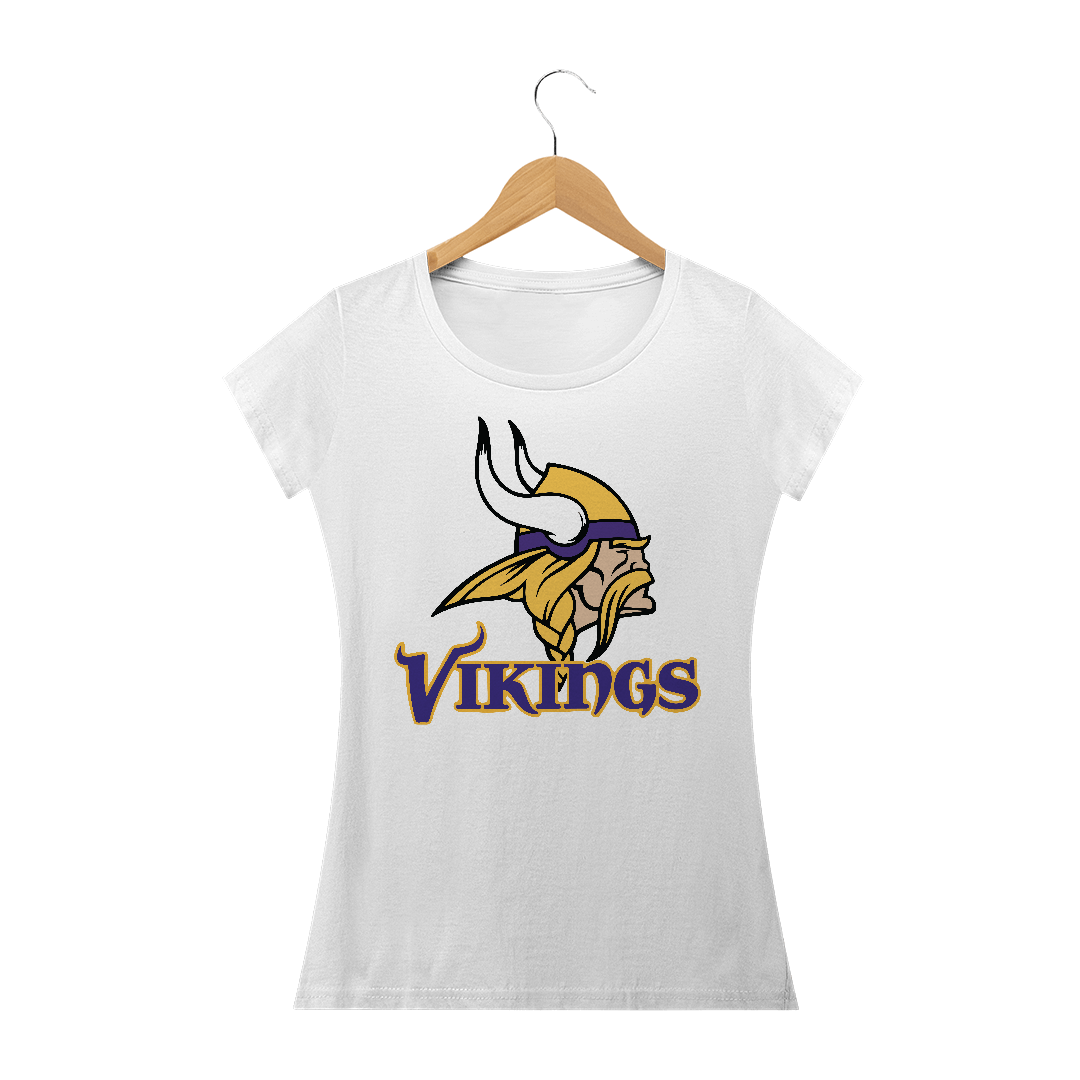 Nome do produto: Camiseta Feminina Vikings 2