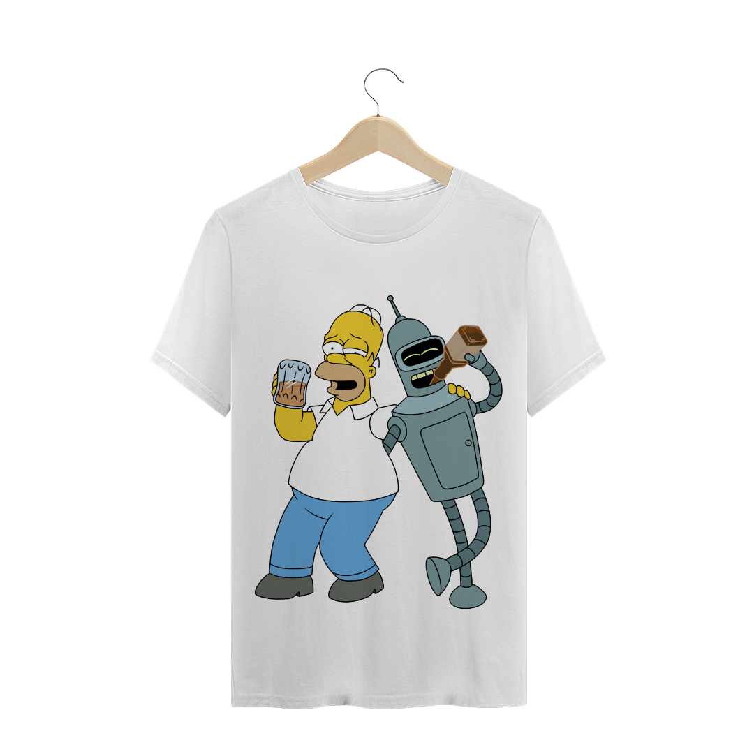 Nome do produto: T-SHIRT QUALITY HOMER & BENDER