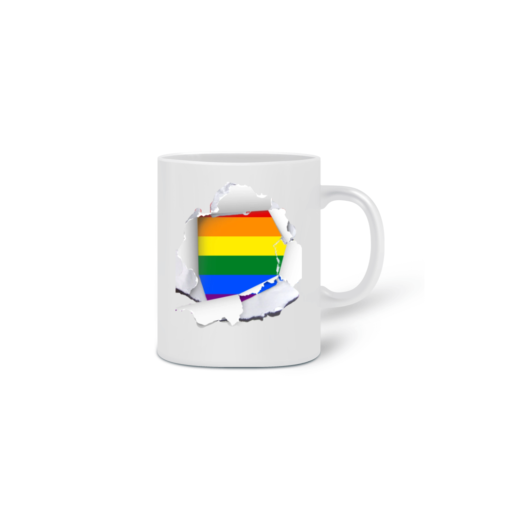 Nome do produto: CANECA BANDEIRA RASGANDO GAY