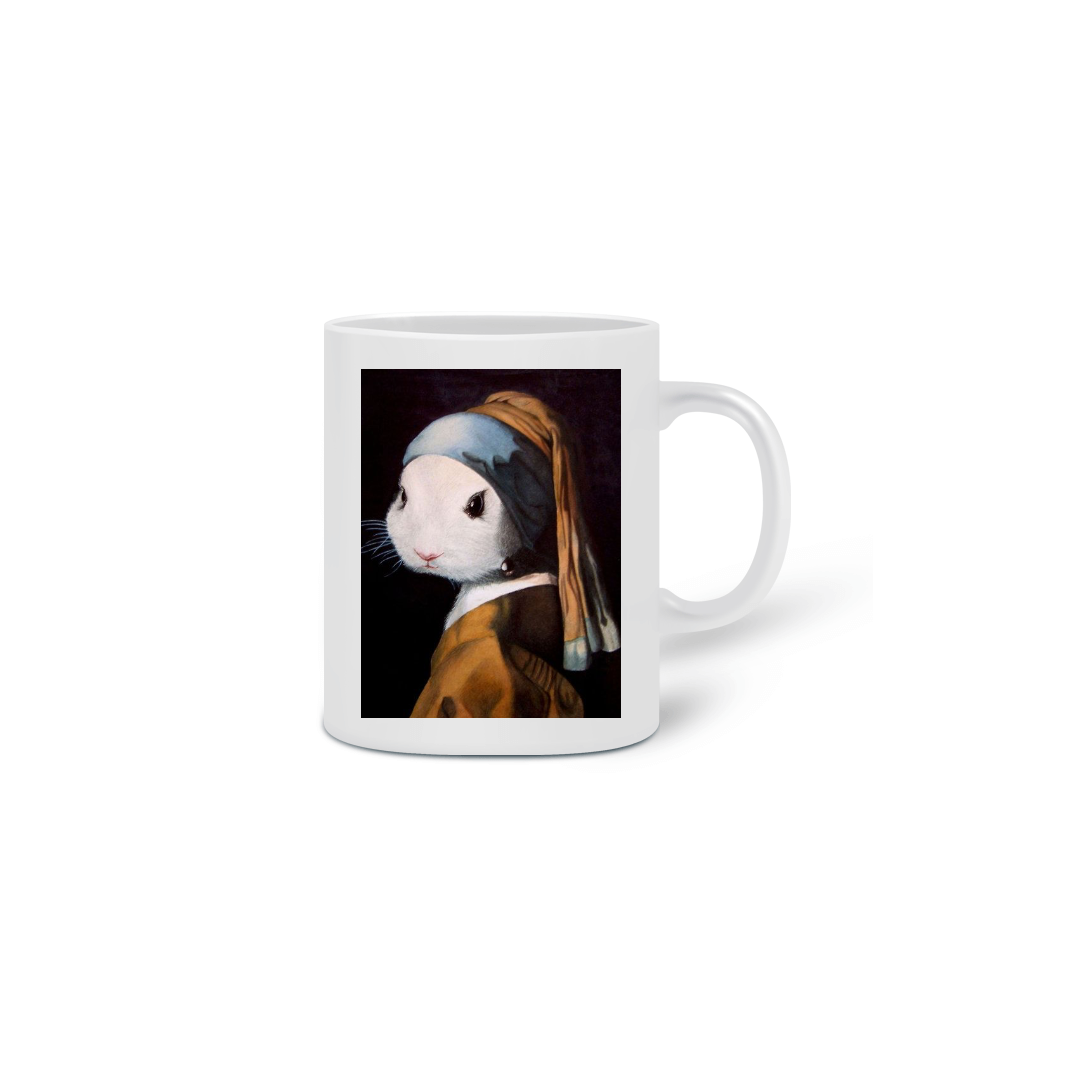 Nome do produto: Caneca - Rabbit com o brinco de pérola