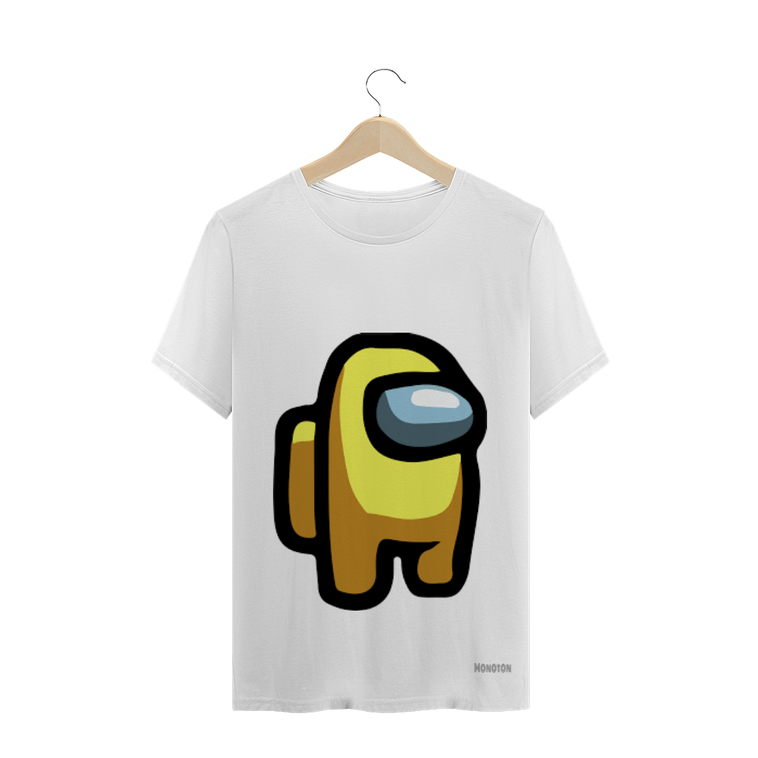 Nome do produto: Camisa branca Among Us amarelo