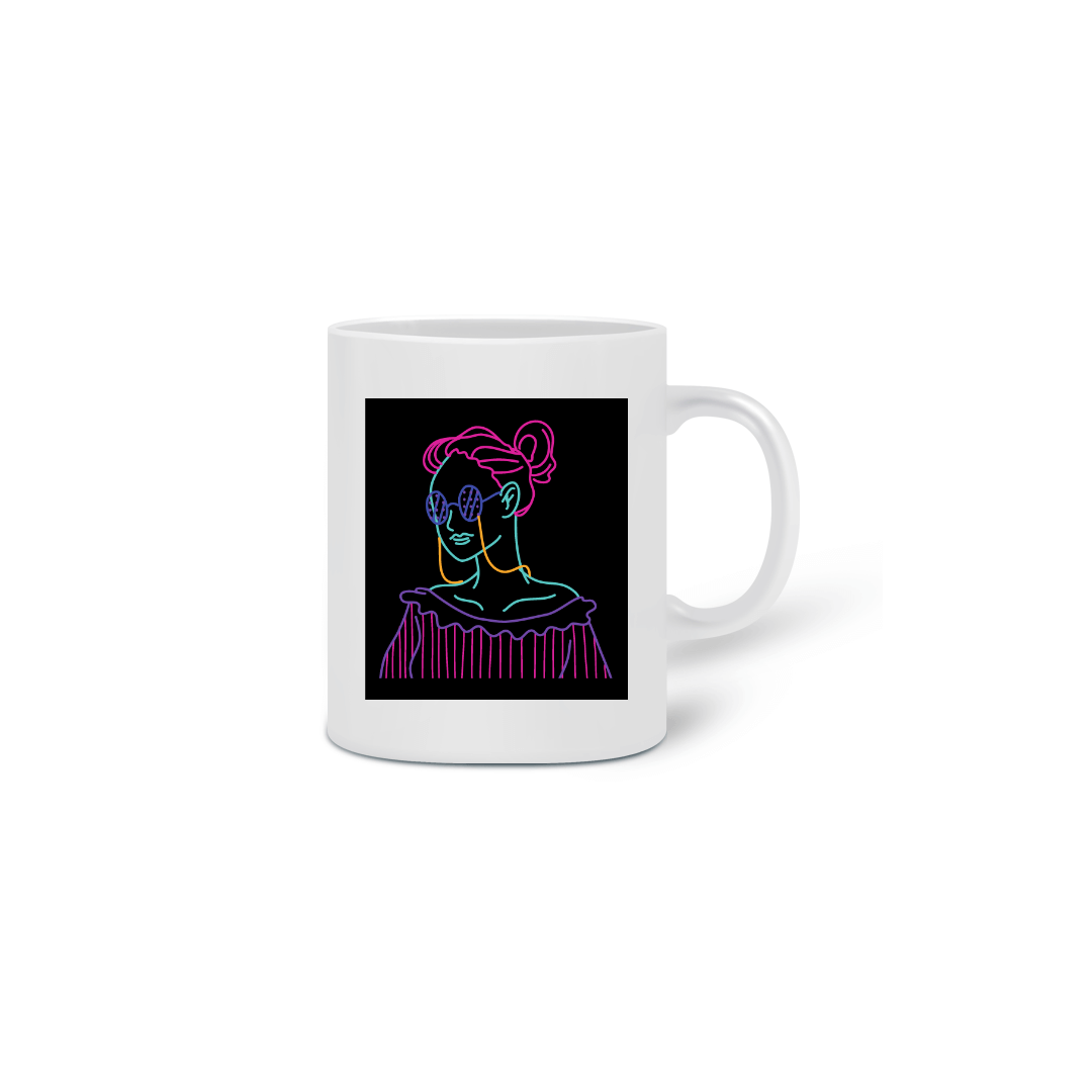 Nome do produto  Mulher Neon - Caneca 