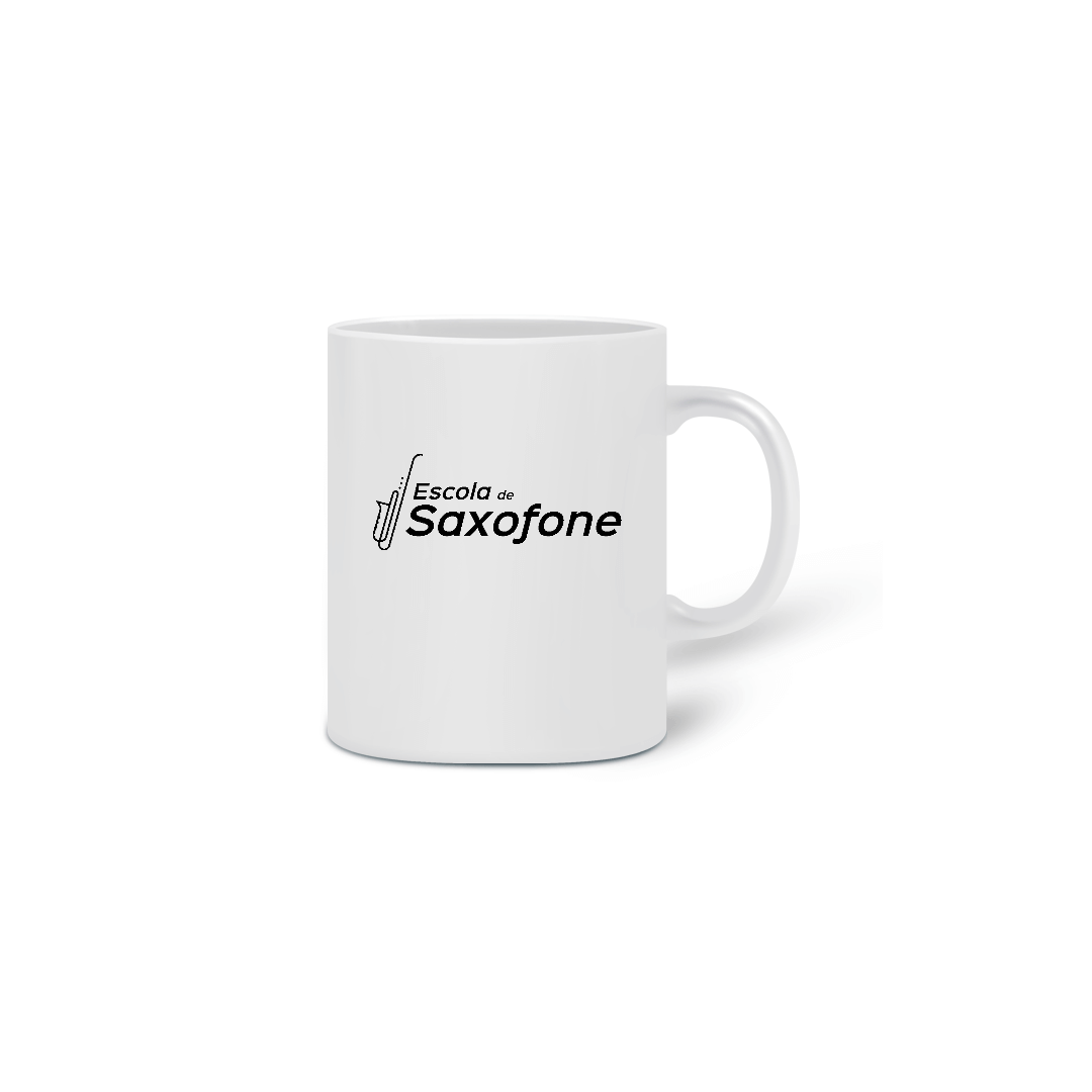 Nome do produto: Caneca Branca com estampa preta