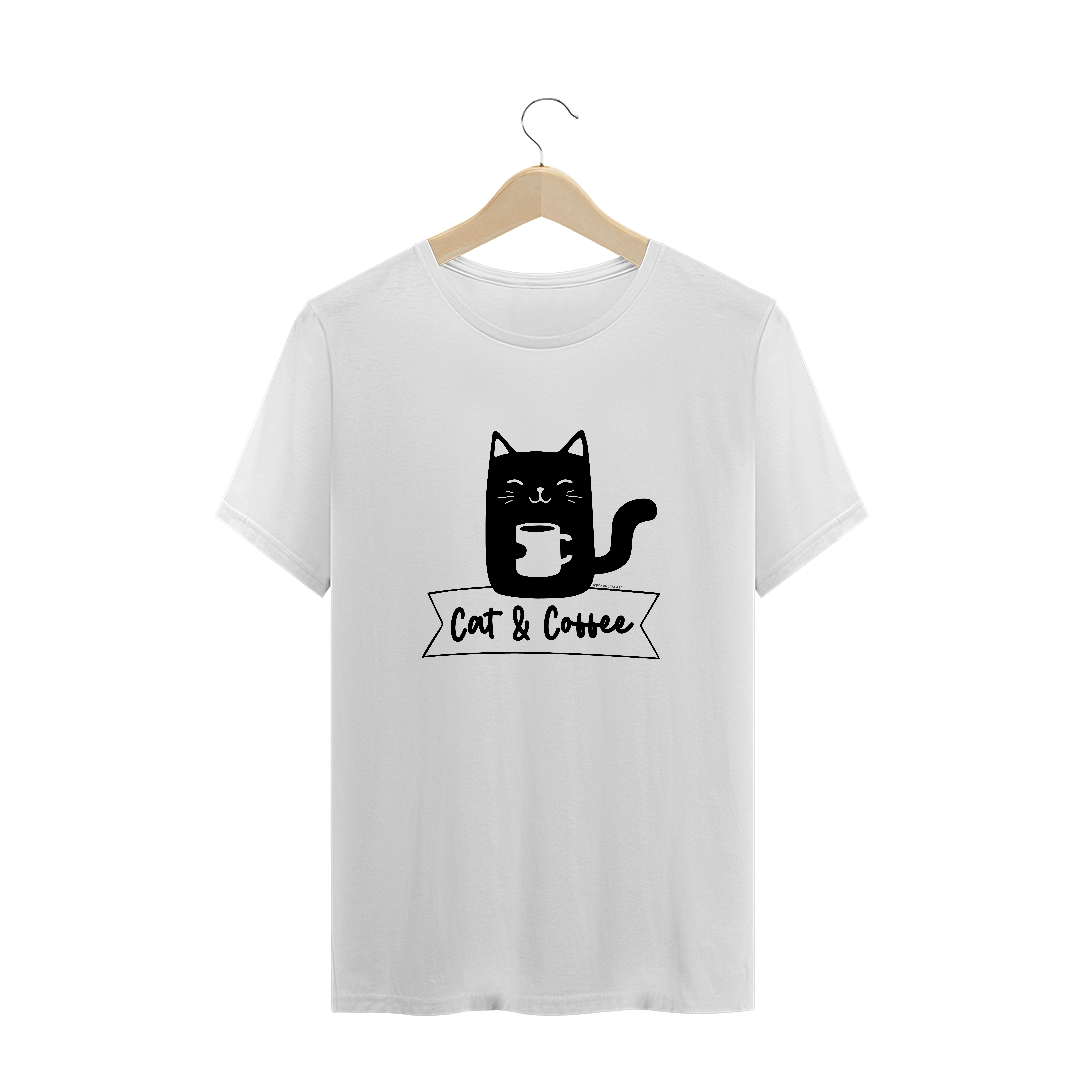 Nome do produto: Camiseta Unissex Prime | Cat and Coffee Black
