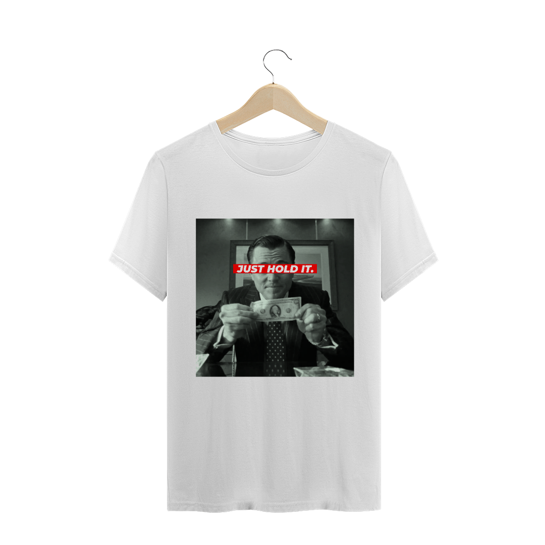 Nome do produto: Camiseta o lobo de walll street segurando dólar