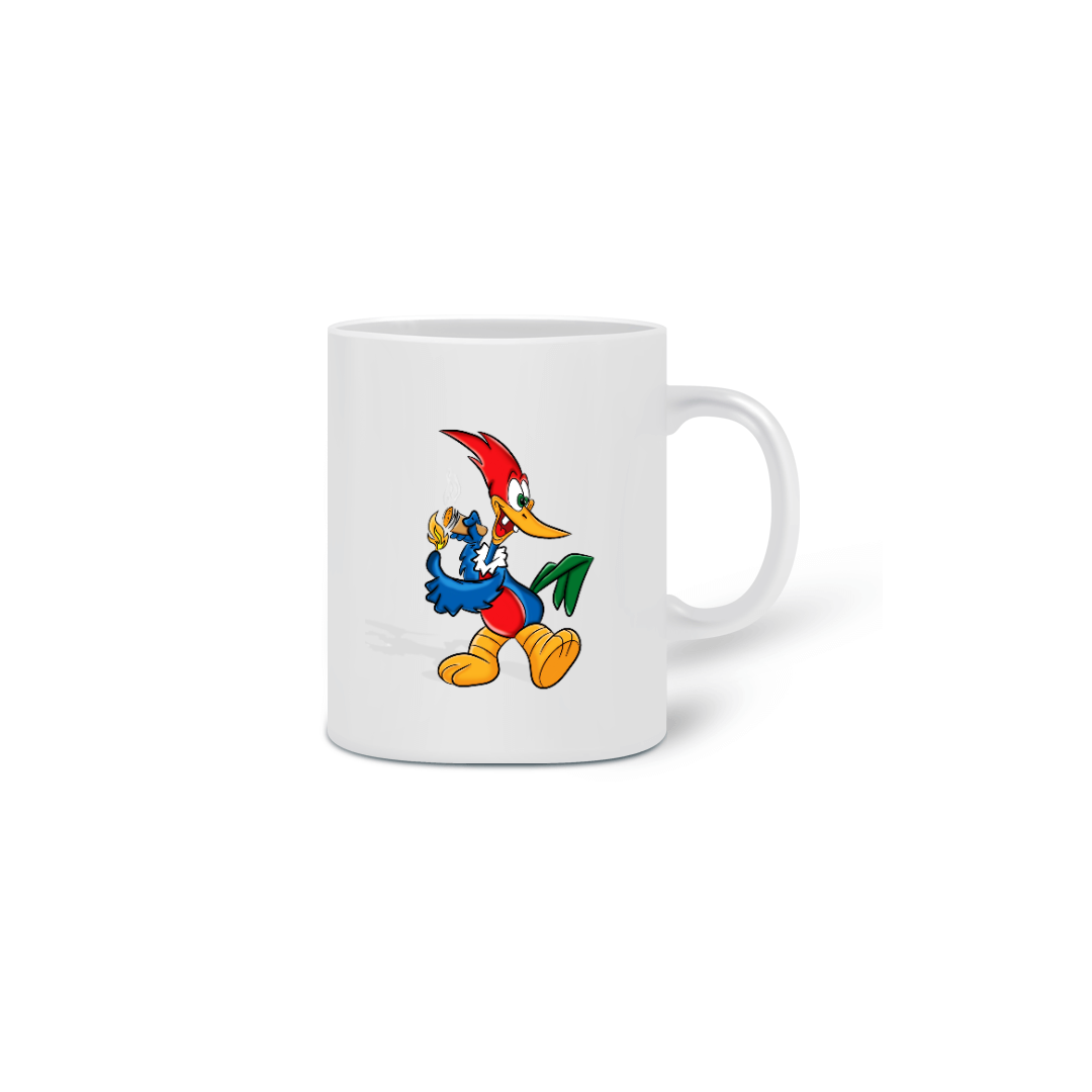 Nome do produto: Caneca Pica Pau Biruta