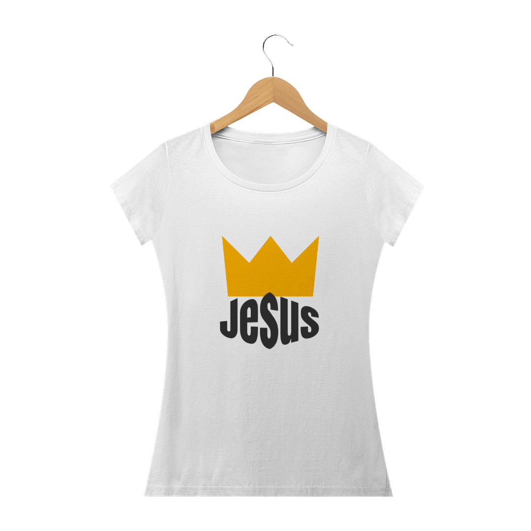 Nome do produto: Camiseta Feminina Rei Jesus