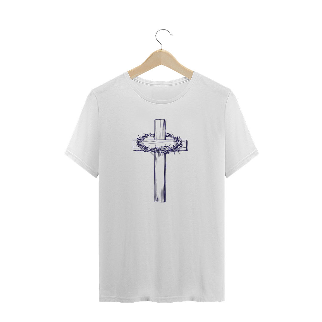 Nome do produto: Camiseta Cruz/Coroa de espinhos