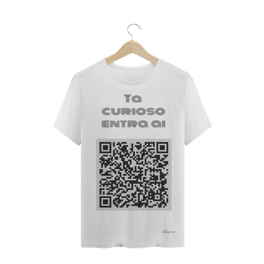 Nome do produto: Camiseta QRcode T-shirt Plus Size Ta curioso?