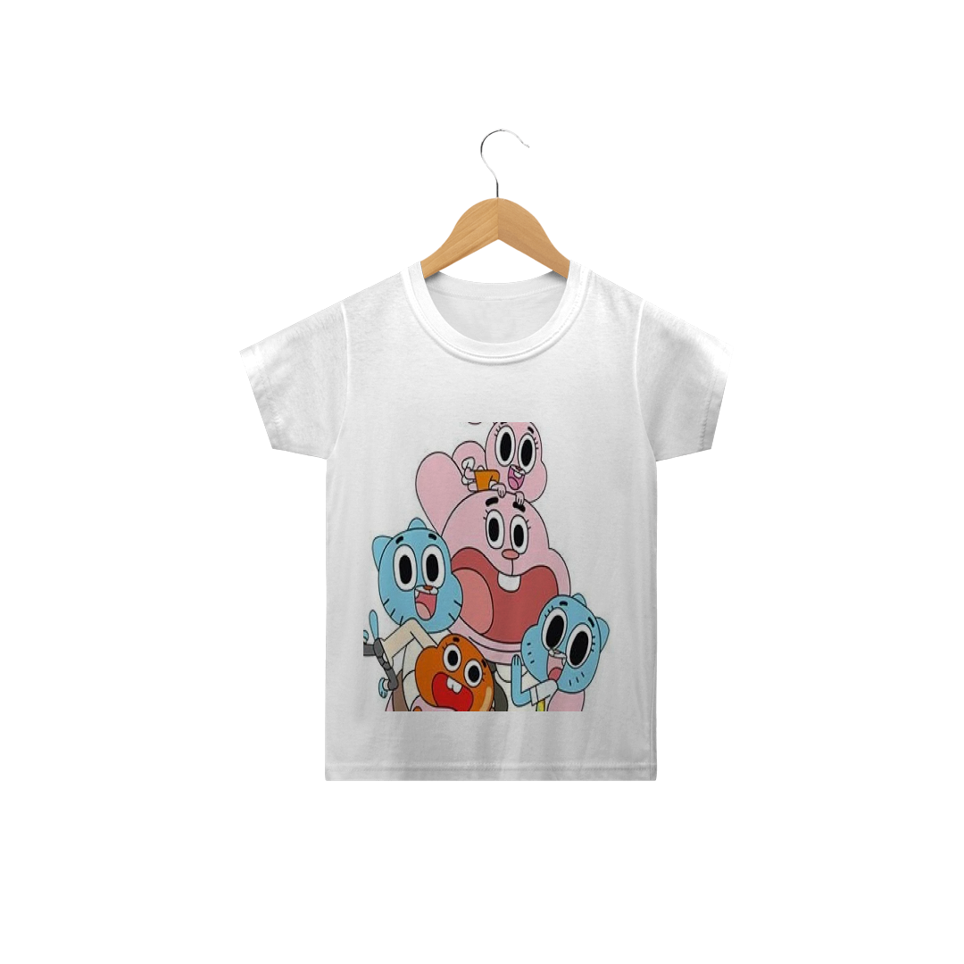 Nome do produto: Camiseta infantil No mundo de Gumbal