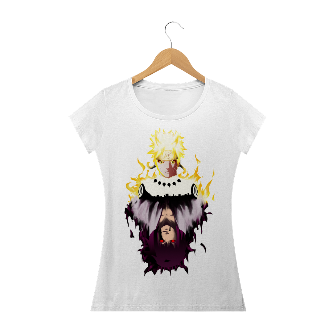 Nome do produto: camiseta naruto e sasuke femenina