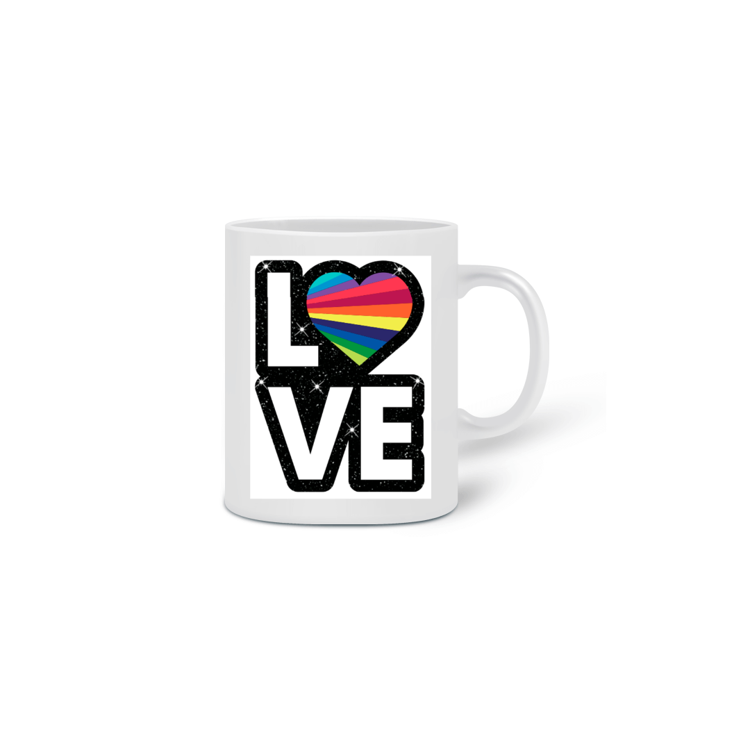 Nome do produto: Caneca LOVE LGBT