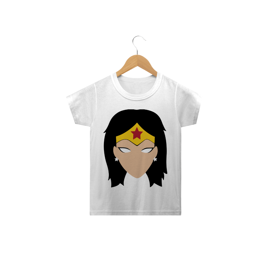 Nome do produto: Mulher Maravilha Minimalista - Camiseta Infantil