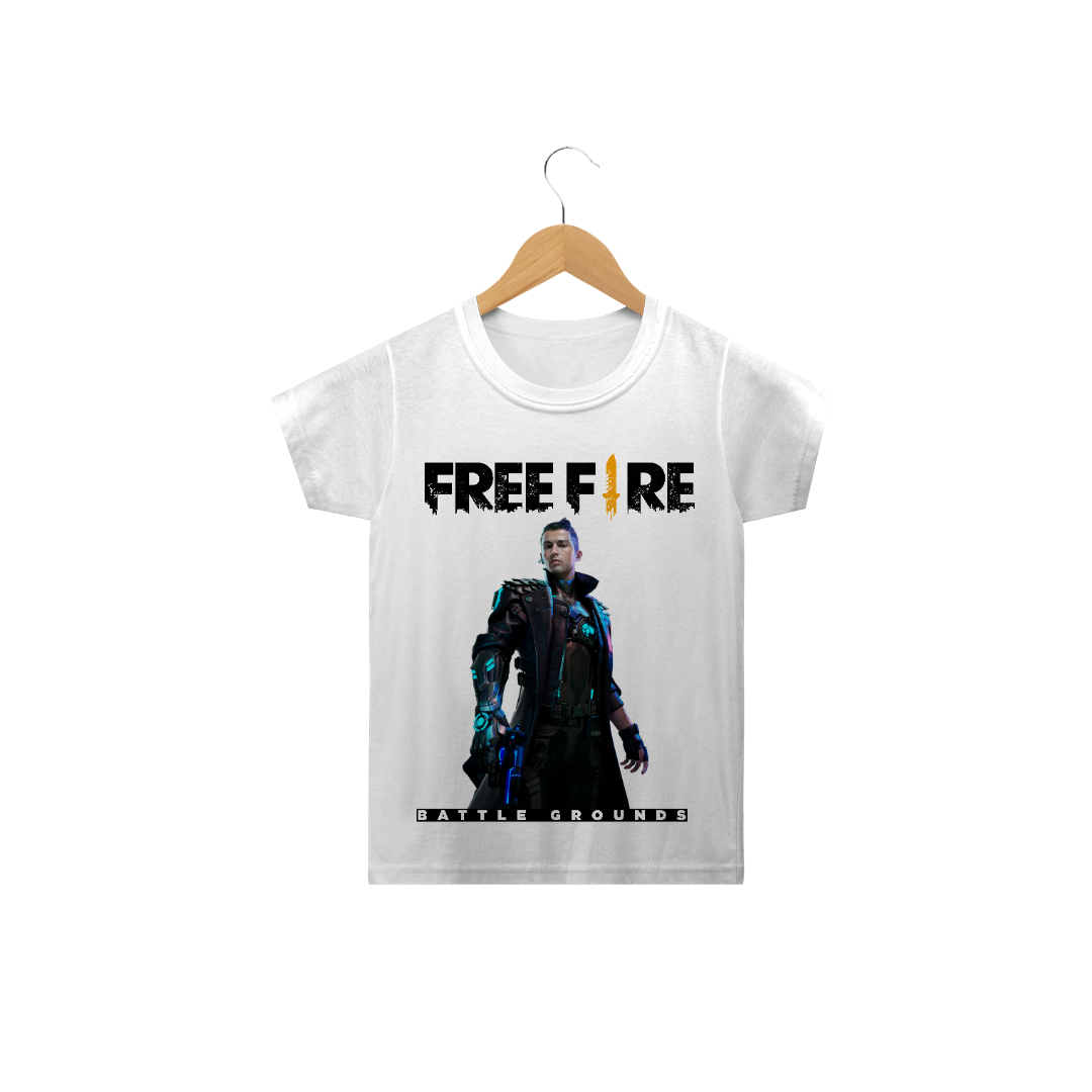 Nome do produto: Camiseta Free fire CR7 - Branca