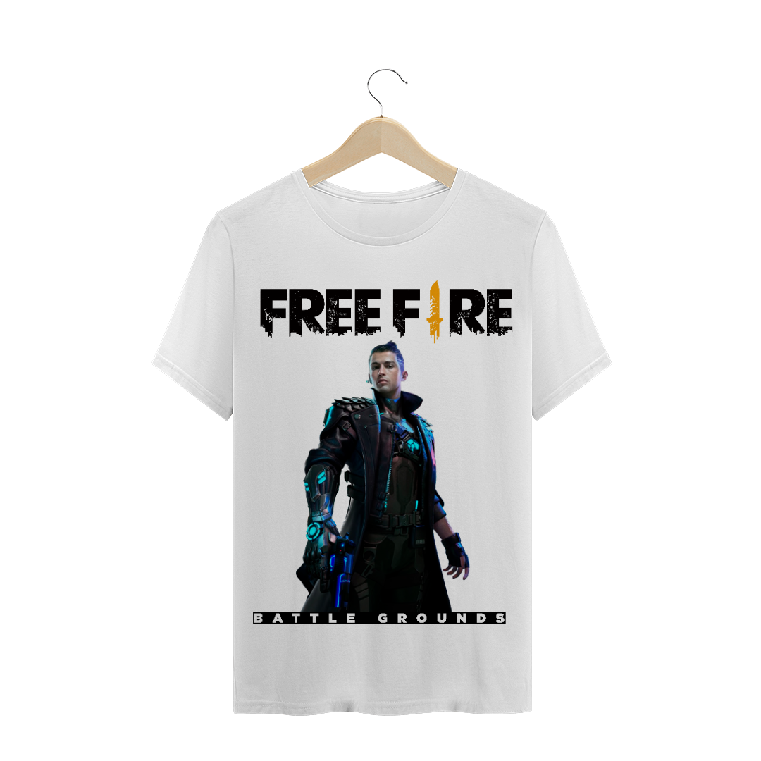 Nome do produto: Camiseta Free fire CR7 Adulto Branca