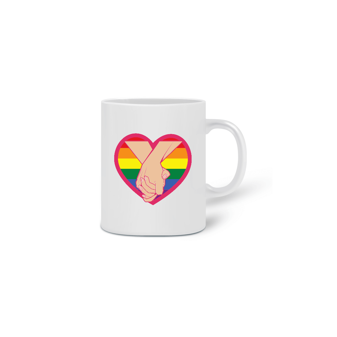 Nome do produto: Caneca LGBT heart