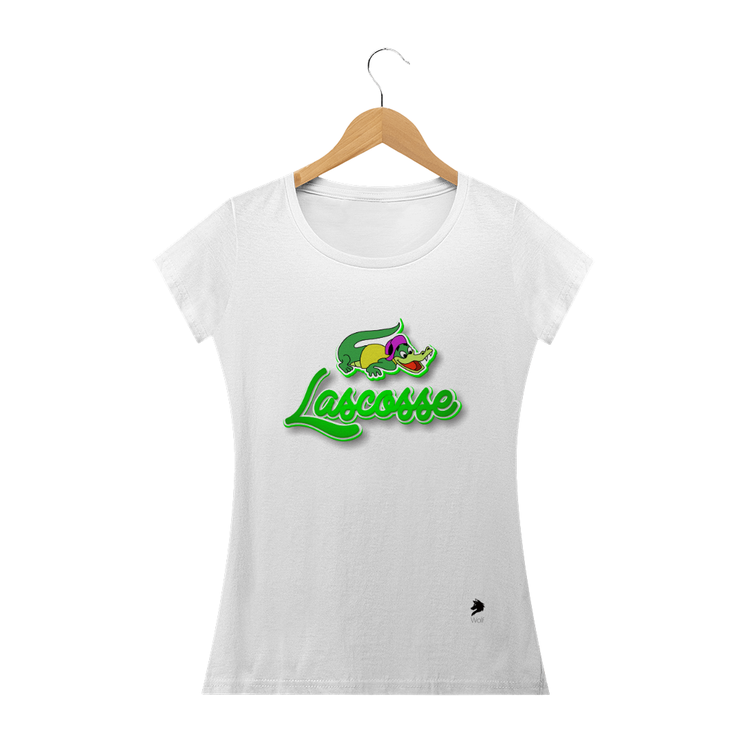 Nome do produto: Camiseta T-Shirt Quality Estampa Lascosse (Sátira da Lacoste) - Feminina