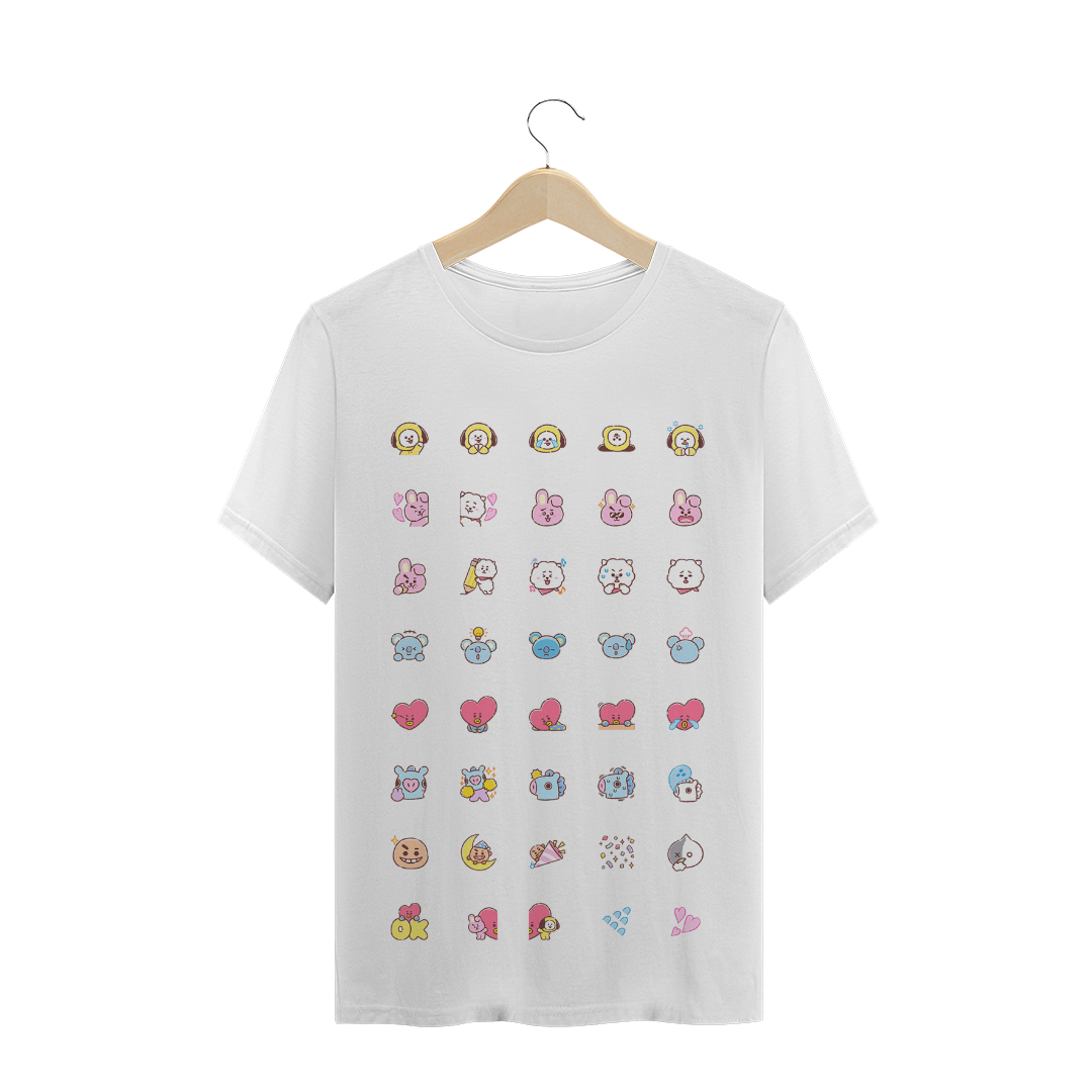 Nome do produto: Blusa BT21 emojis - BTS