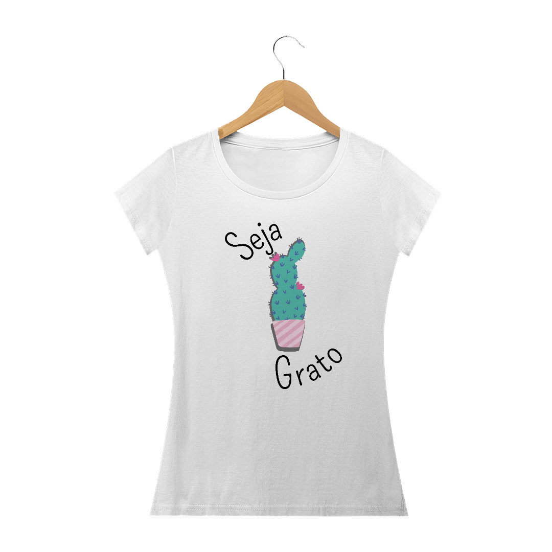 Nome do produto: Baby Look Cacto Seja Grato