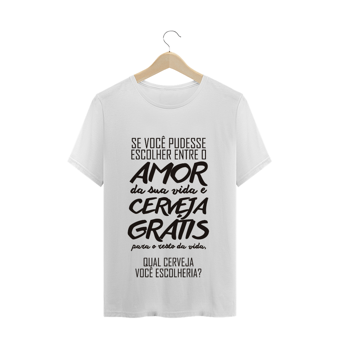 Nome do produto: Camiseta amor e cerveja Masculina