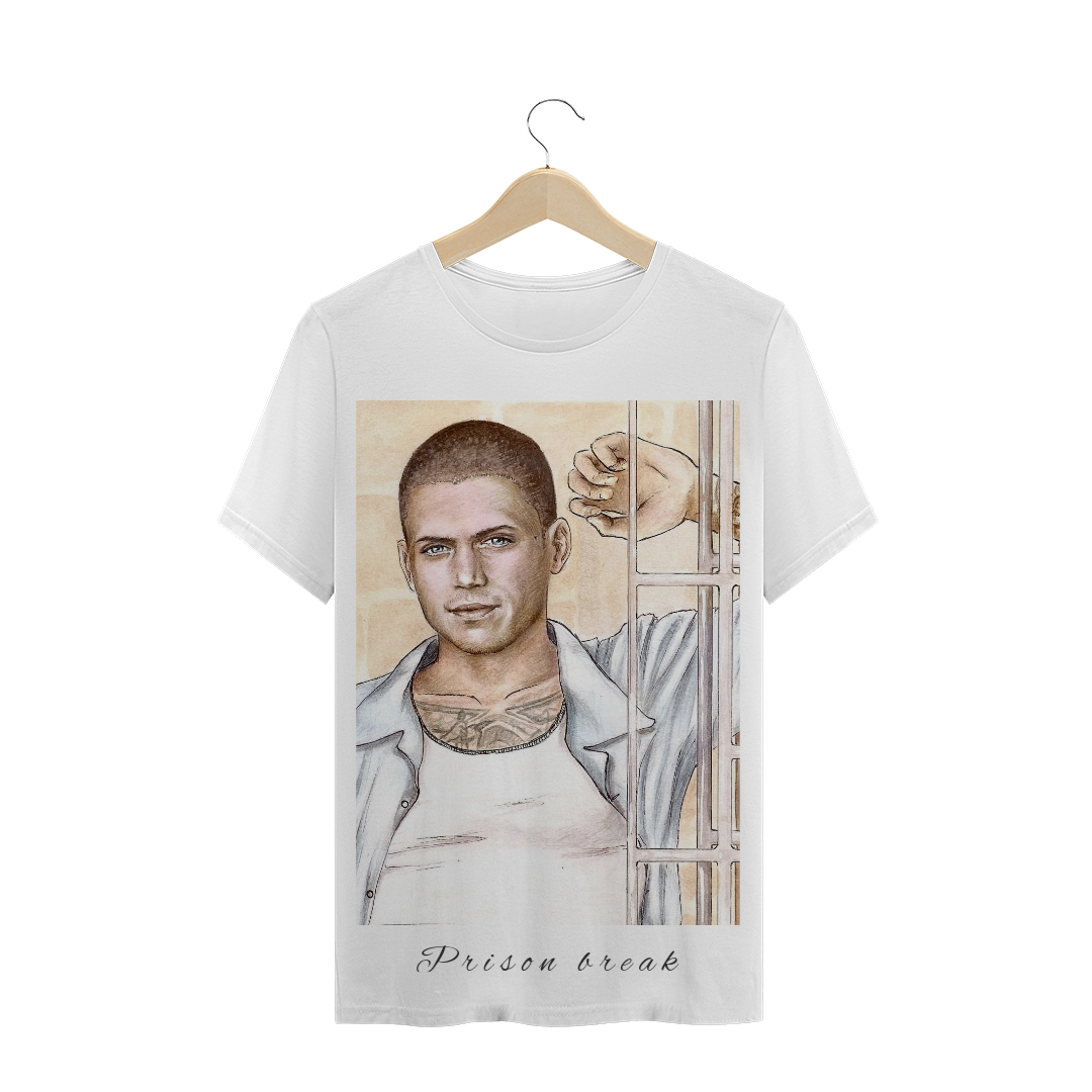 Nome do produto: Camisa masculina michael scofield prison break