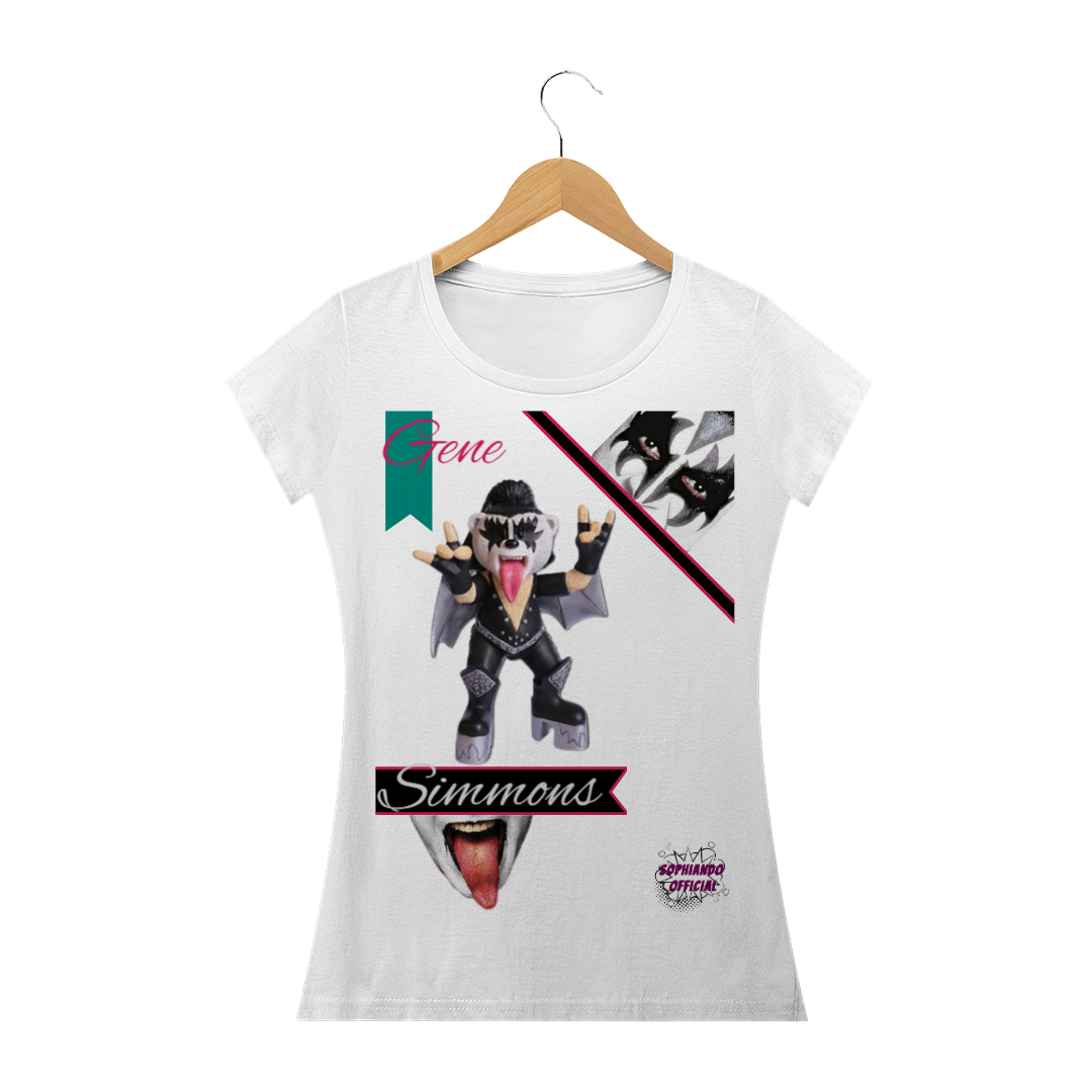 Nome do produto: Gene Simmons! Camisa Feminina Baby Long Quality