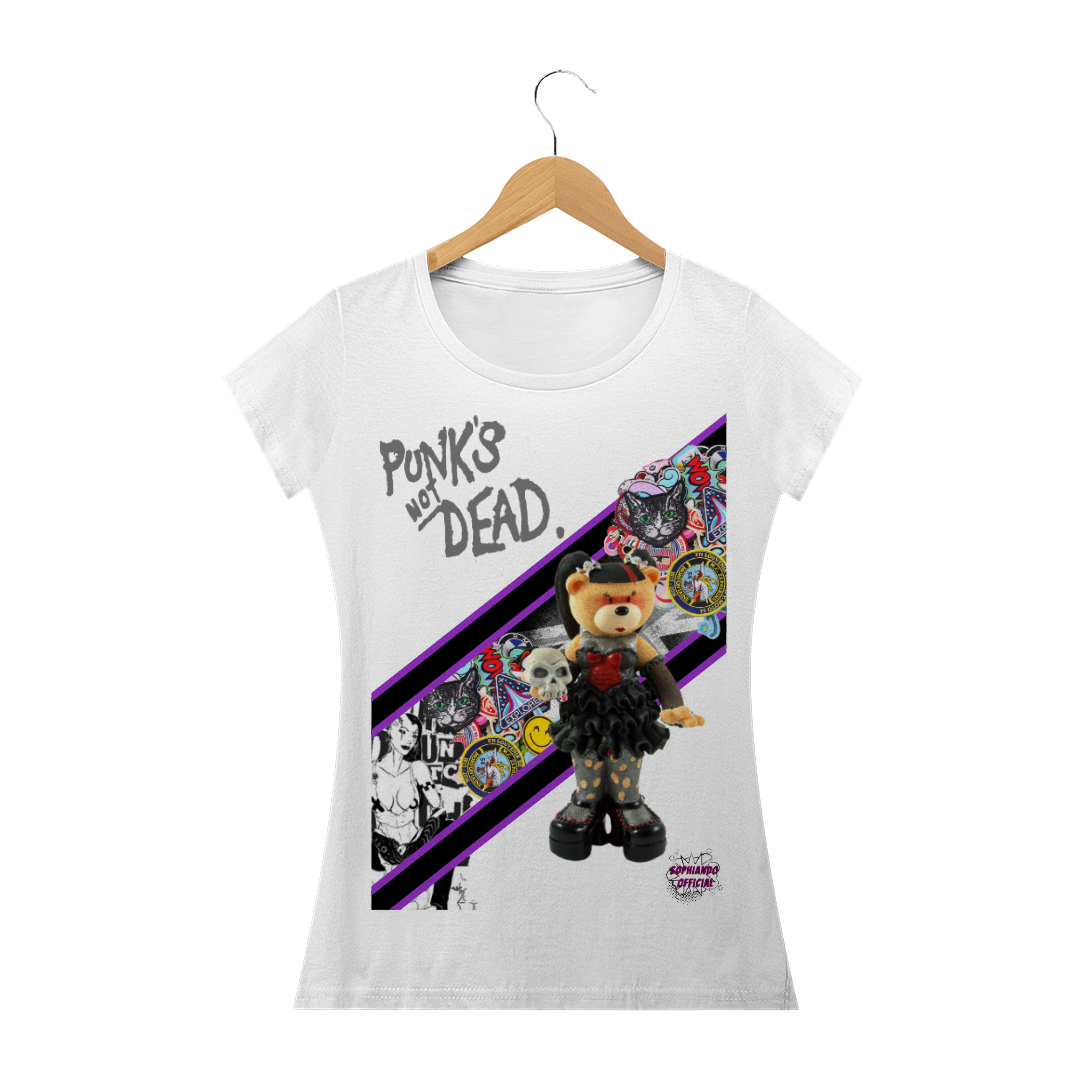 Nome do produto: Punk\'s Not Dead!!!! Camisa Feminina Baby Long Quality