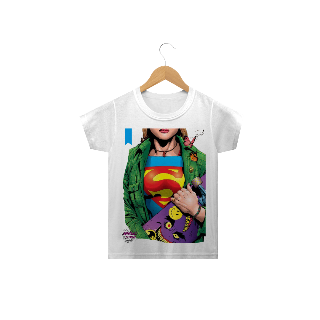 Nome do produto: SuperGirl ! Camisa Infantil Menina