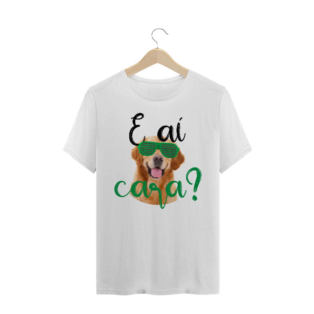Nome do produto: Camiseta Golden Retriever - E aí cara?