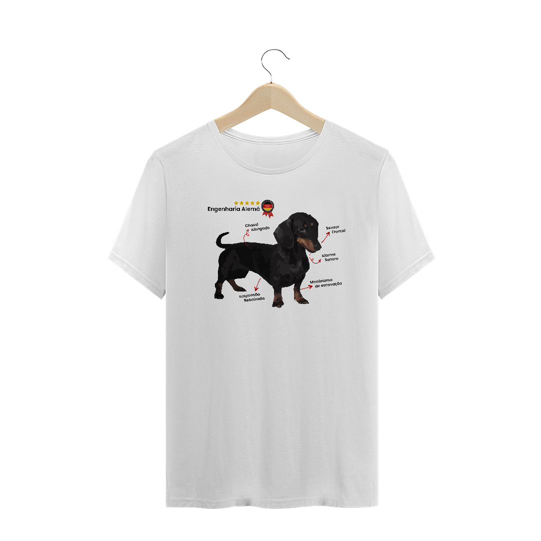 Nome do produto: Camiseta Daschund - Engenharia Alemã
