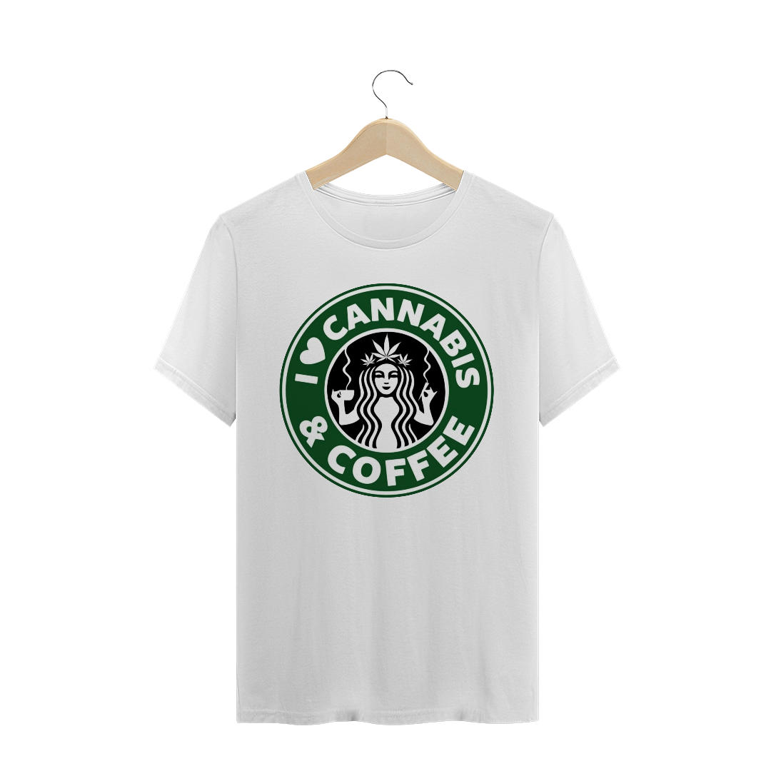 Nome do produto: I love Cannabis e Coffee (T-Shirt)