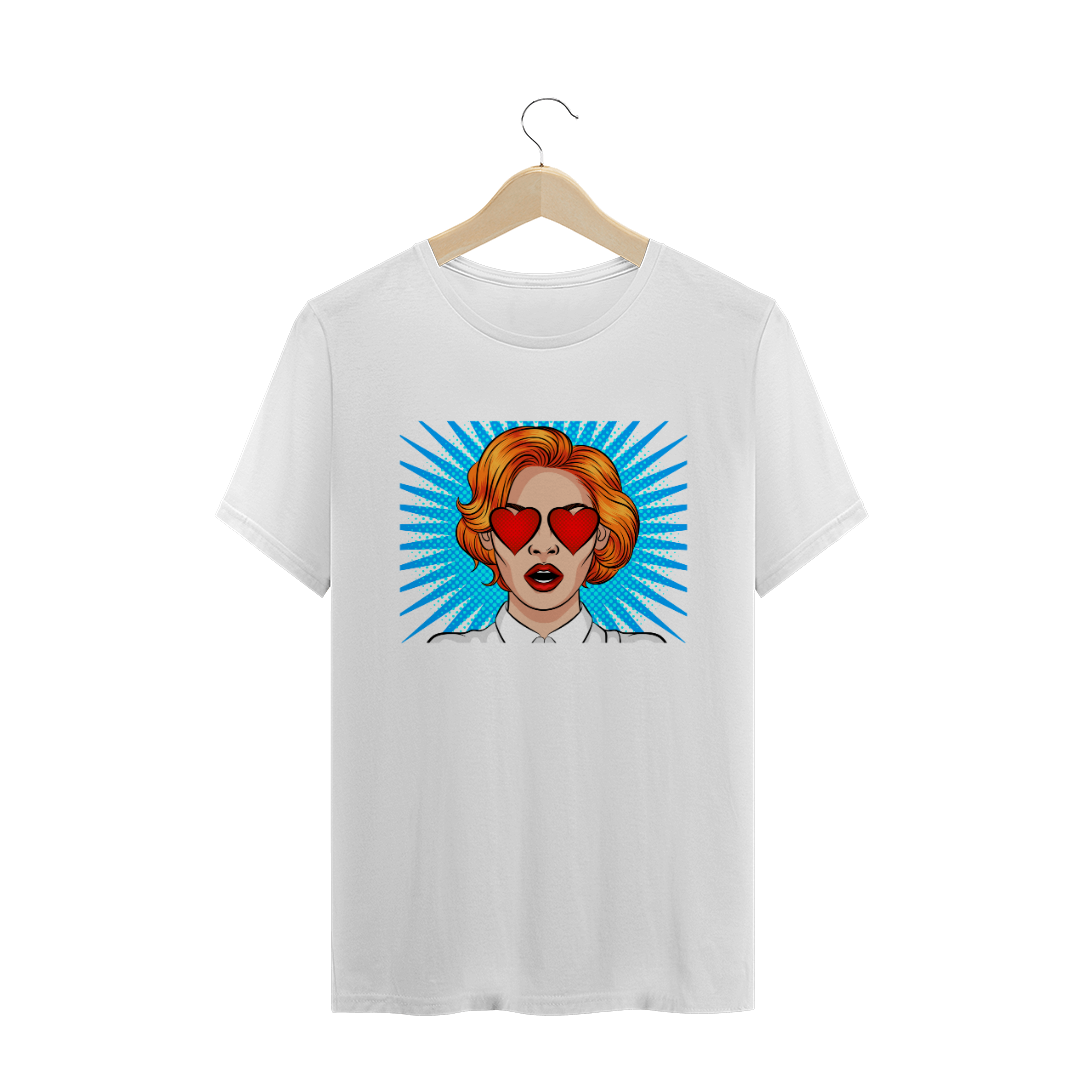 Nome do produto: Camiseta Quality com Estampa Olhos de Coração