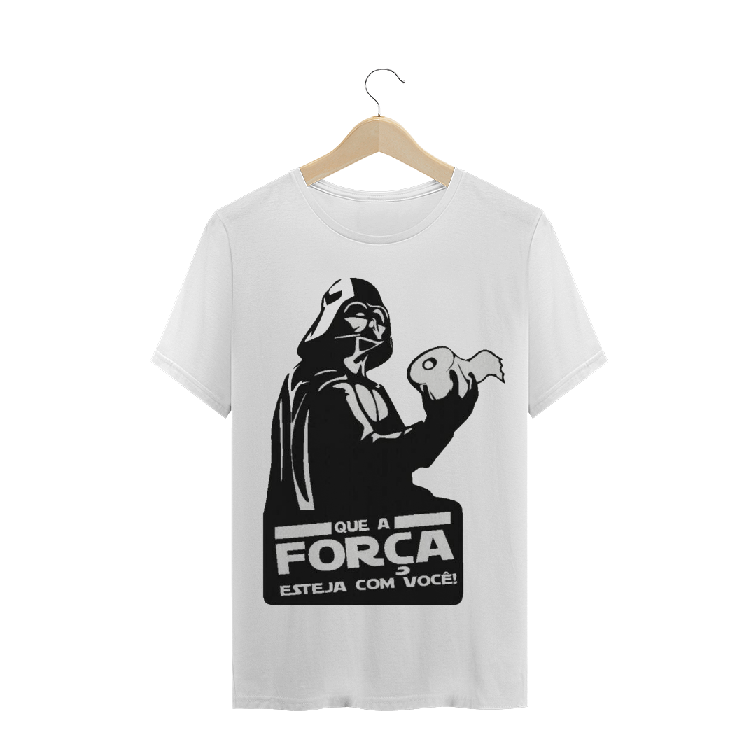 Nome do produto: Camisa que a força esteja com você NO BANHEIRO -  PROMOÇÃO DE INAUGURAÇÃO DE 59,90 POR APENAS 45,69