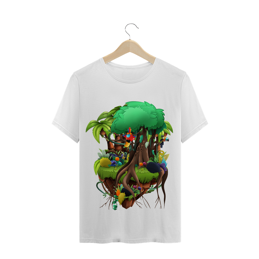 Nome do produto: Camiseta Masculina - Ilha Flutuante