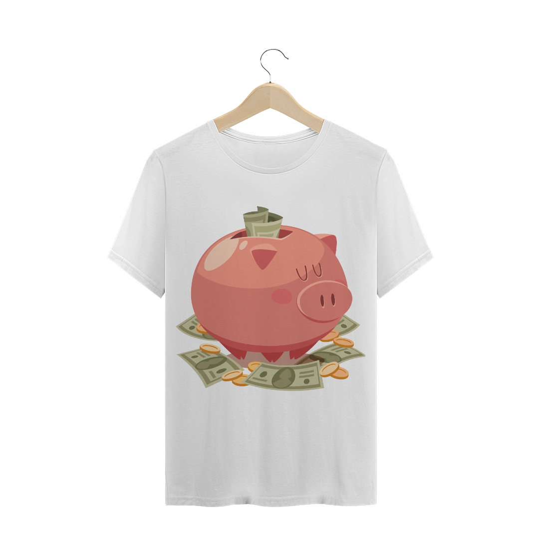 Nome do produto: Camiseta Masculina - Porco da Poupança