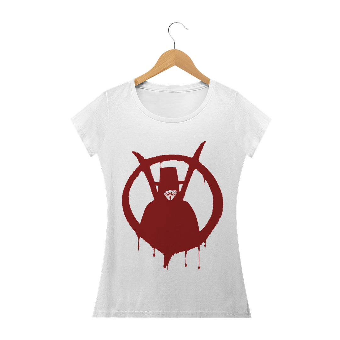 Nome do produto: Camiseta Baby Long Feminina - V de Vingança