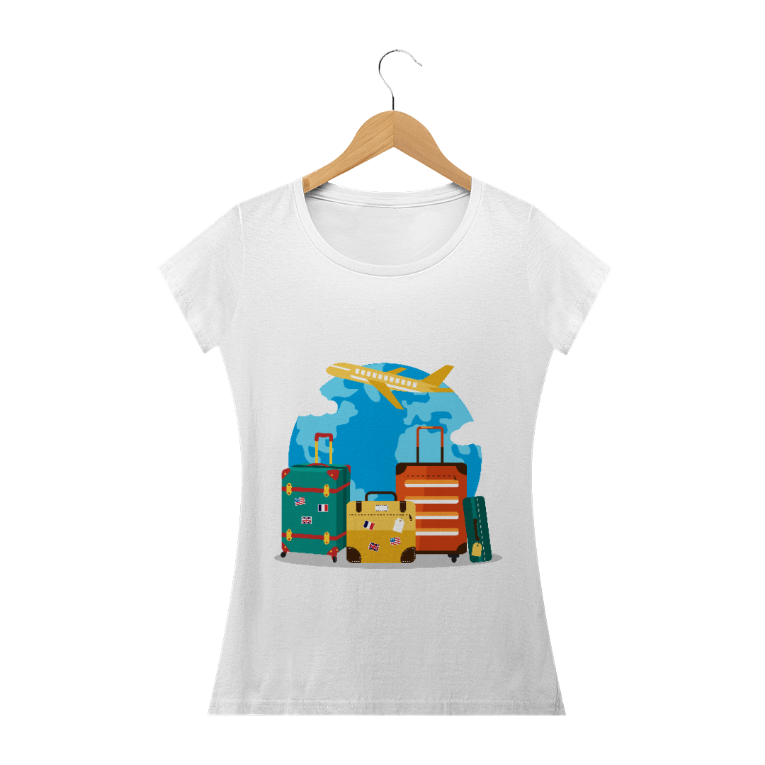 Nome do produto: Camiseta Baby Long Feminina - Travel Time