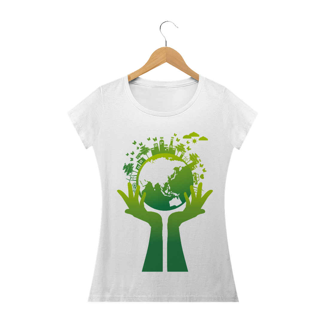 Nome do produto: Camiseta Baby Long Feminina - Planeta Sustentável