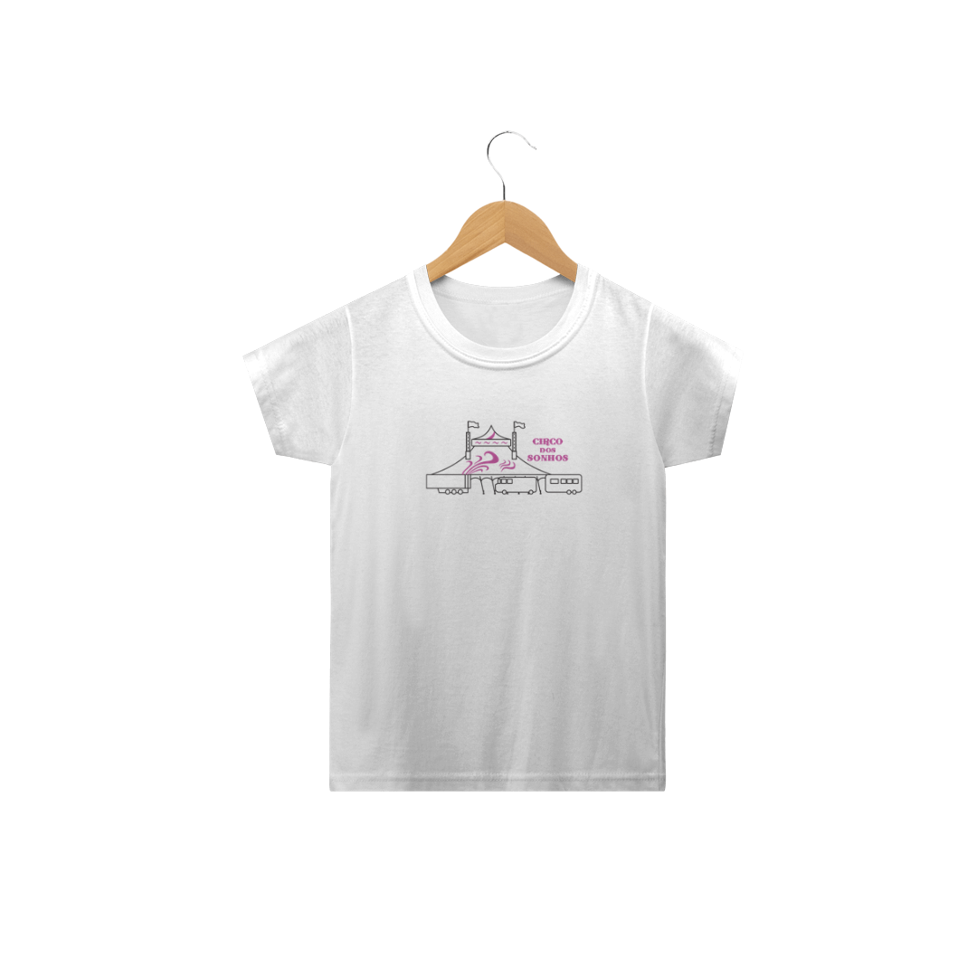 Nome do produto: Camiseta Infantil - Lona Lilas Circo dos Sonhos