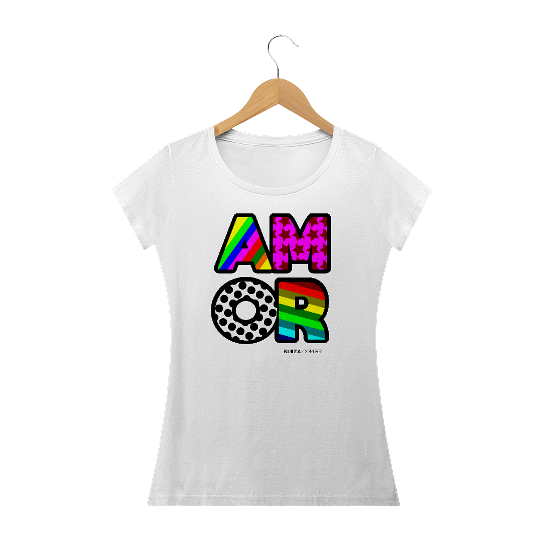 Nome do produto: Amor, Camiseta Feminina, Bluza.com.br